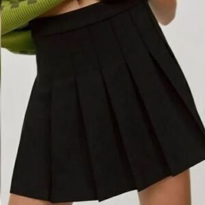 Sunday Best A-Line Pleated Mini Skirt Black Size 0